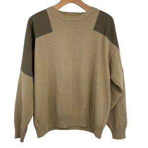 Vintage RainSwetter Golf Sweater Men Large Tan‎ Brown Water Repellent Pullover